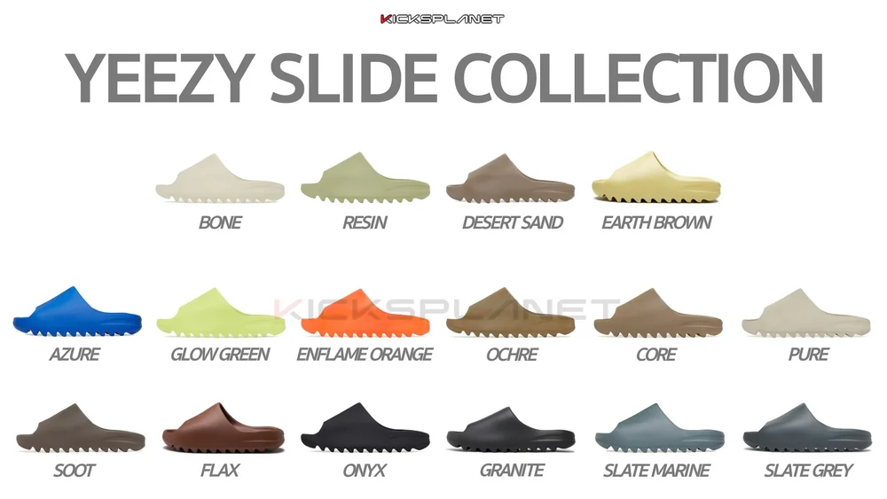 Điểm danh các phối màu Yeezy Slide
