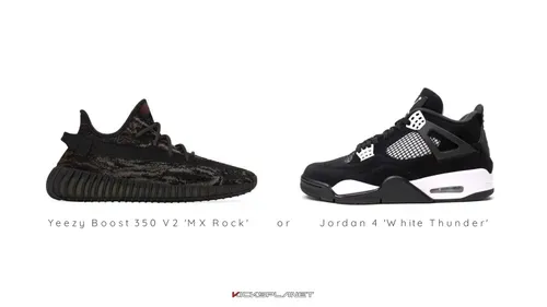 Jordan 4 'White Thunder' or Yeezy Boost 350 V2 'MX Rock'