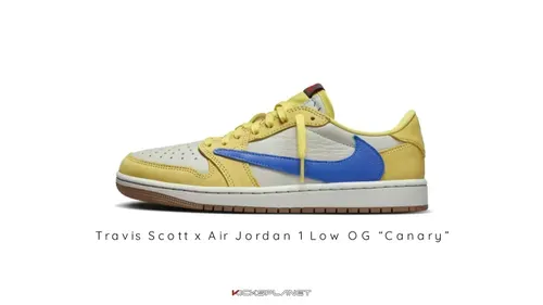 Travis Scott x Air Jordan 1 Low OG Canary chốt ngày mở bán