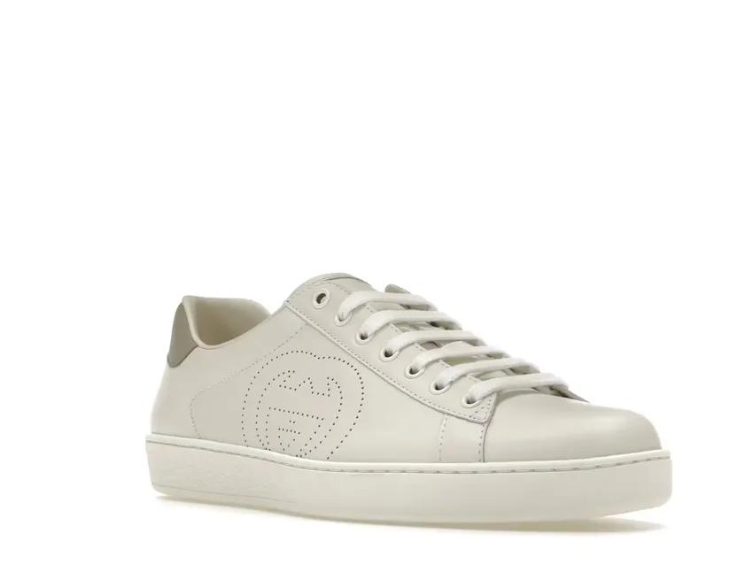 Gucci Ace Perforated Interlocking G White 599147 AYO70 9094