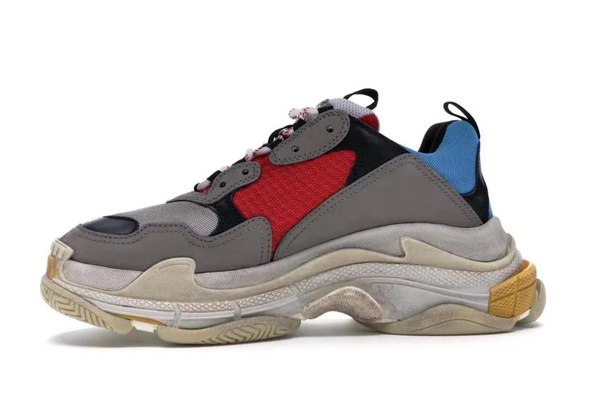 Balenciaga Triple S Grey Red Blue (2018 Reissue) 512175 W09O2 4365/533883 W09O2 4365