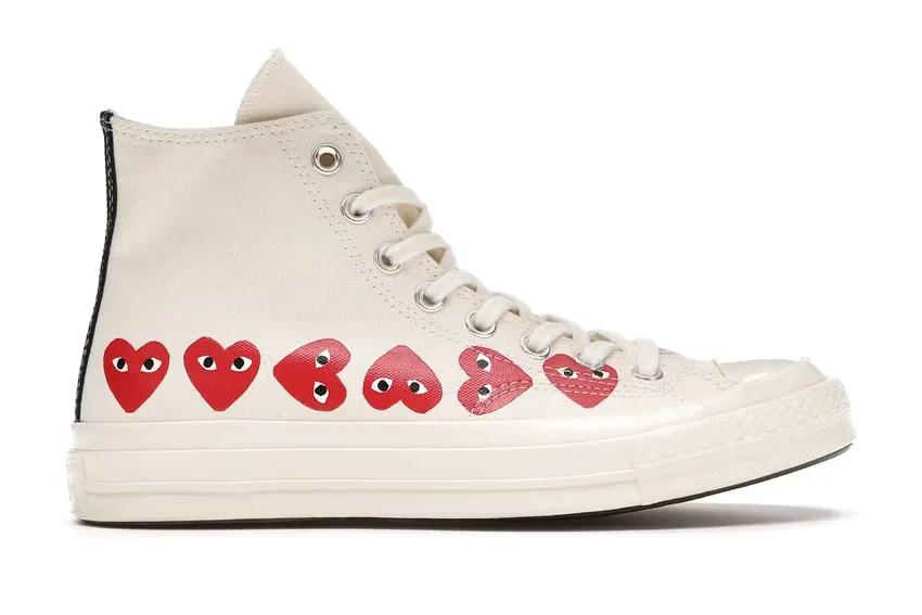 Converse Chuck Taylor All-Star 70 Hi Comme des Garcons Play Multi-Heart White 162972C