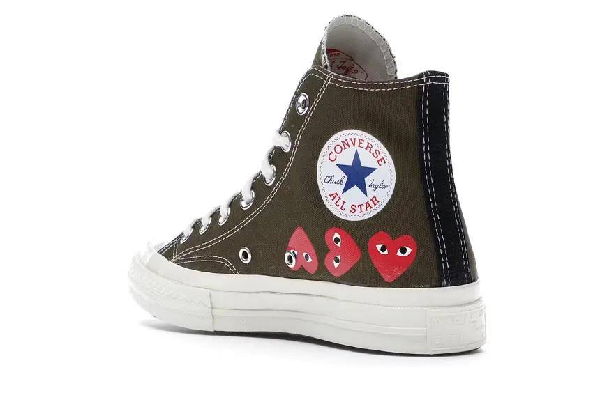 Converse Chuck Taylor All-Star 70 Hi Comme des Garcons Play Multi-Heart Green 162973C