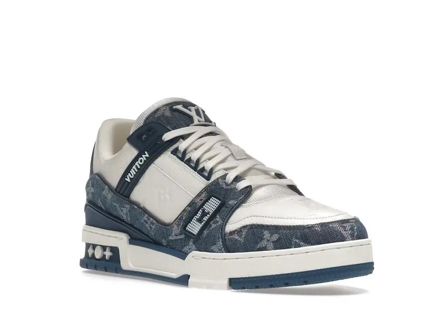 Louis Vuitton LV Trainer Monogram Denim White Blue 1A9JGZ / 1A9JGU