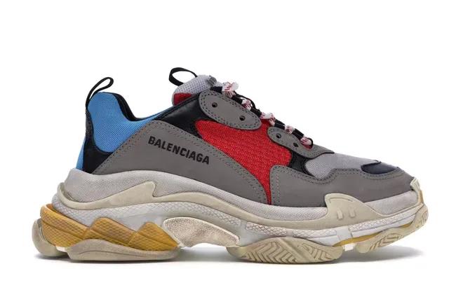 Balenciaga Triple S Grey Red Blue (2018 Reissue) 512175 W09O2 4365/533883 W09O2 4365