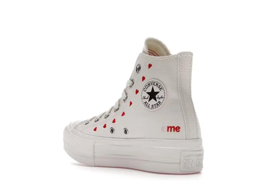 Converse Chuck Taylor All-Star Lift Hi White Red A01599C