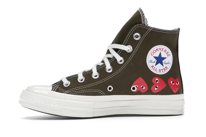 Converse Chuck Taylor All-Star 70 Hi Comme des Garcons Play Multi-Heart Green 162973C