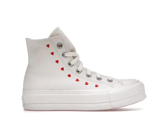 Converse Chuck Taylor All-Star Lift Hi White Red A01599C