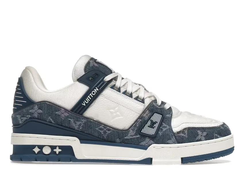 Louis Vuitton LV Trainer Monogram Denim White Blue 1A9JGZ / 1A9JGU