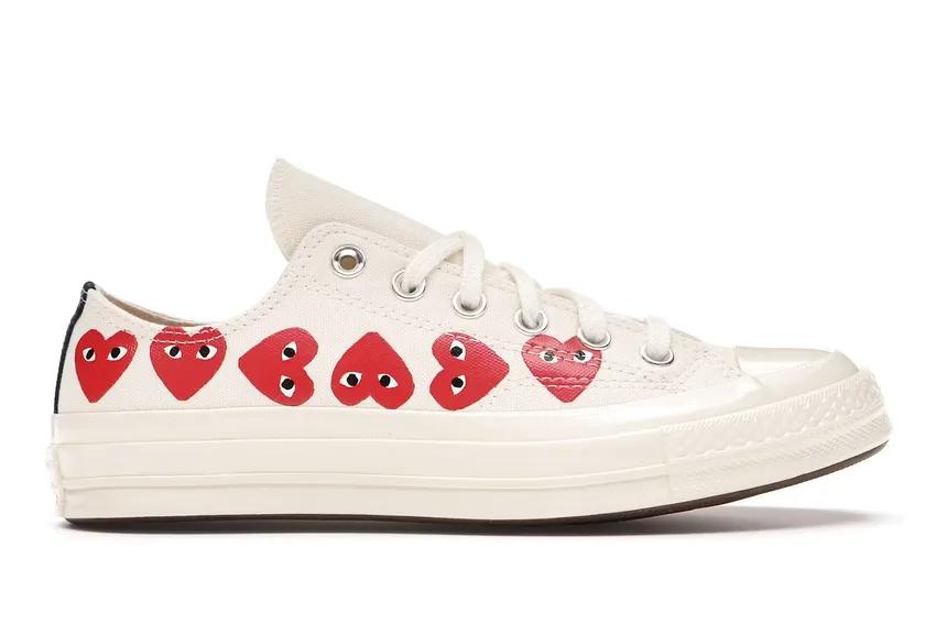 Converse Chuck Taylor All-Star 70 Ox Comme des Garcons Play Multi-Heart White 162975C