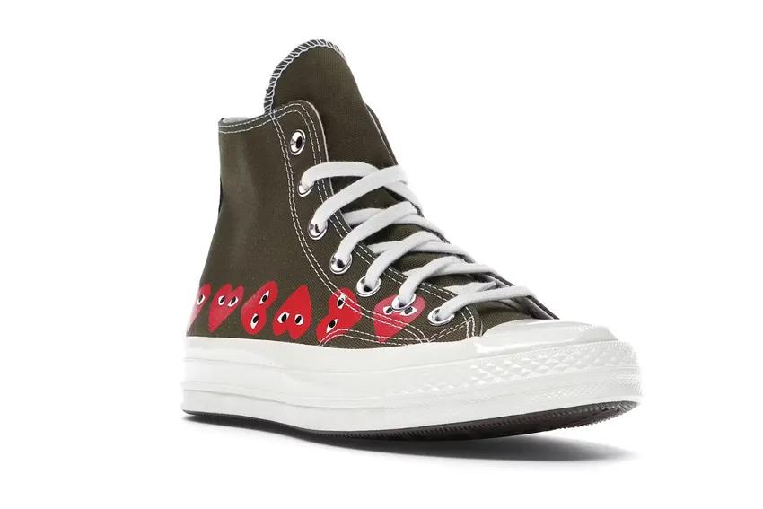 Converse Chuck Taylor All-Star 70 Hi Comme des Garcons Play Multi-Heart Green 162973C