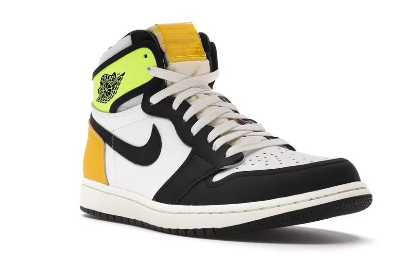 Jordan 1 Retro High White Black Volt University Gold 555088-118