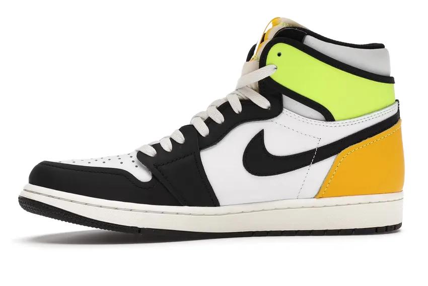 Jordan 1 Retro High White Black Volt University Gold 555088-118