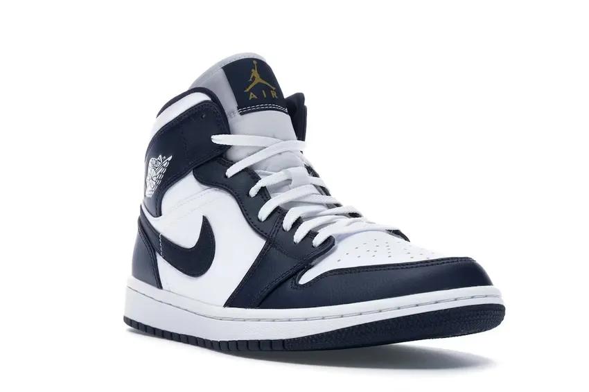 Jordan 1 Mid
White Metallic Gold Obsidian 554724-174