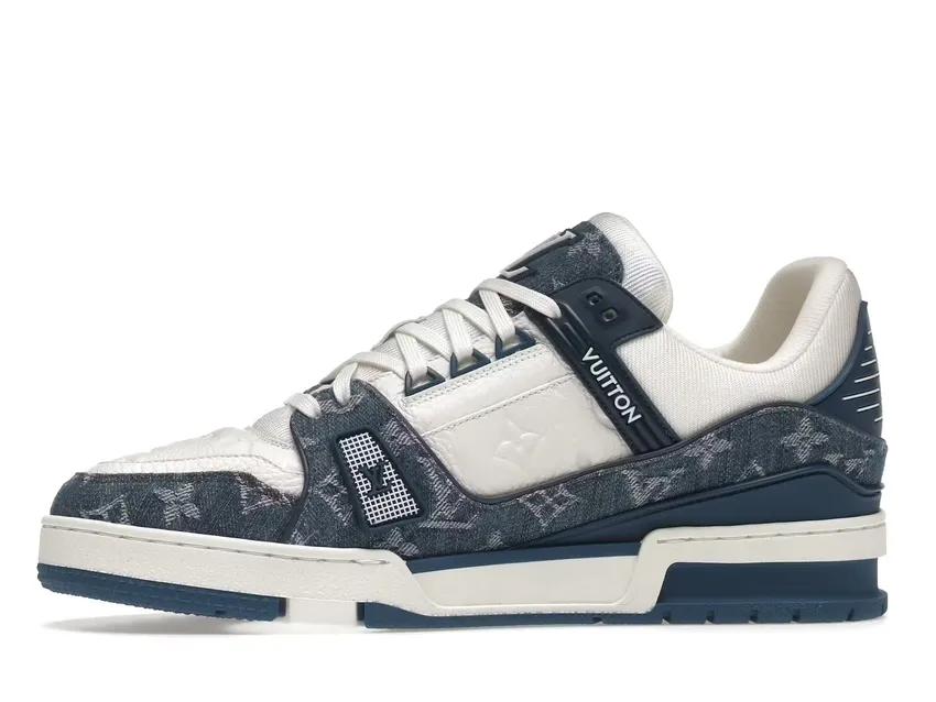 Louis Vuitton LV Trainer Monogram Denim White Blue 1A9JGZ / 1A9JGU