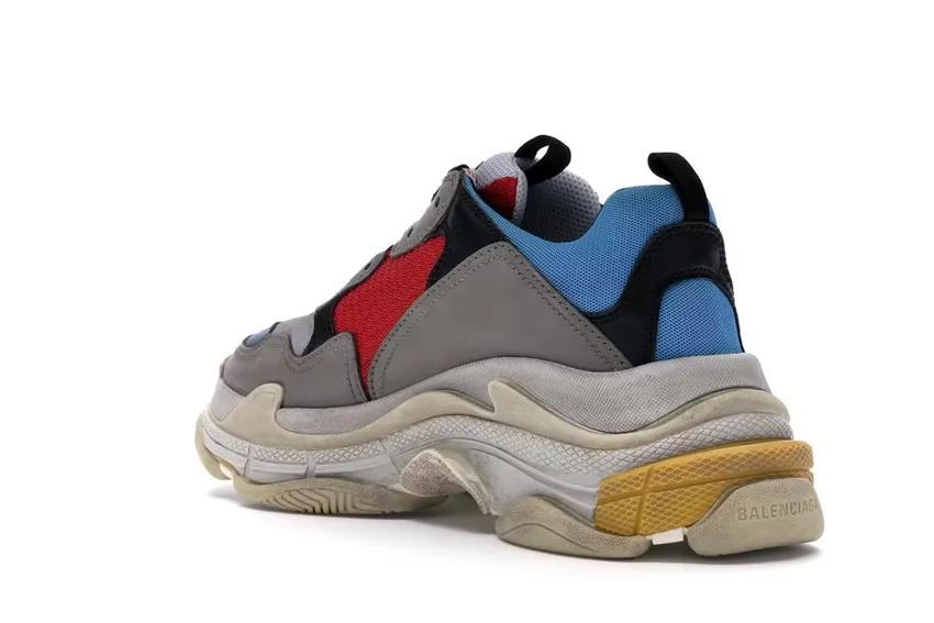 Balenciaga Triple S Grey Red Blue (2018 Reissue) 512175 W09O2 4365/533883 W09O2 4365