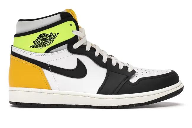 Jordan 1 Retro High White Black Volt University Gold 555088-118