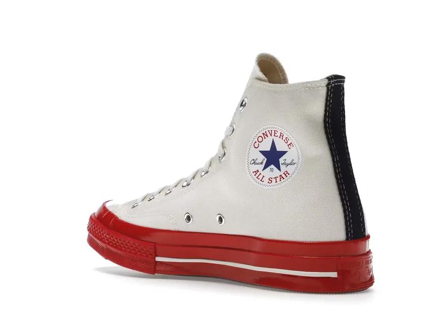 Converse Chuck Taylor All-Star 70 Hi Comme des Garcons PLAY Egret Red Midsole A01794C