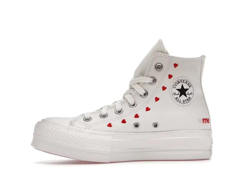 Converse Chuck Taylor All-Star Lift Hi White Red A01599C