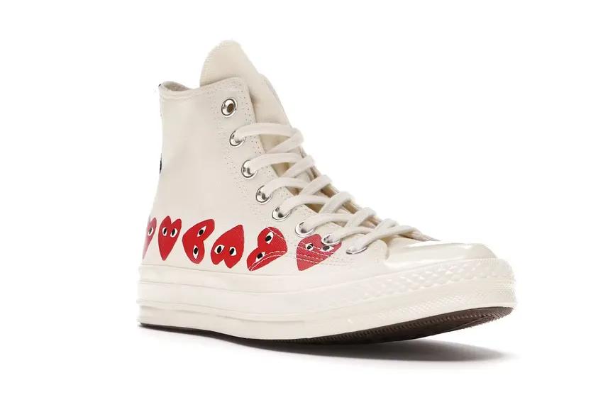 Converse Chuck Taylor All-Star 70 Hi Comme des Garcons Play Multi-Heart White 162972C