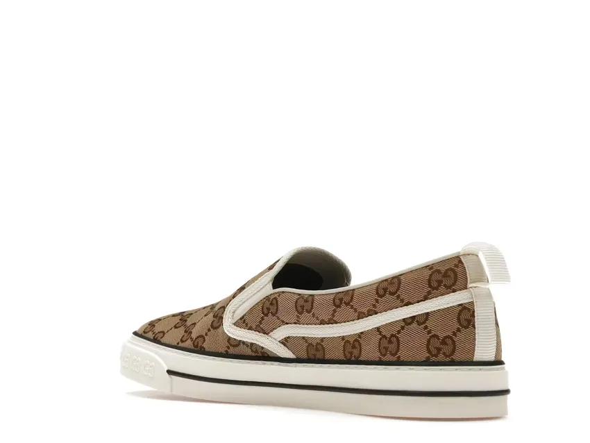 Gucci Tennis 1977 Slip On Beige Ebony 643489 2HK30 9761