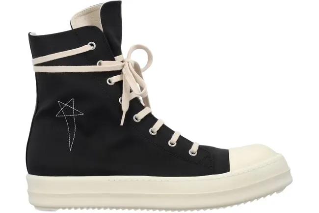 Rick Owens Drkshdw Fogachine Hi Pentagram Embroidery Black/Milk DU01C6800MUEM4-9811