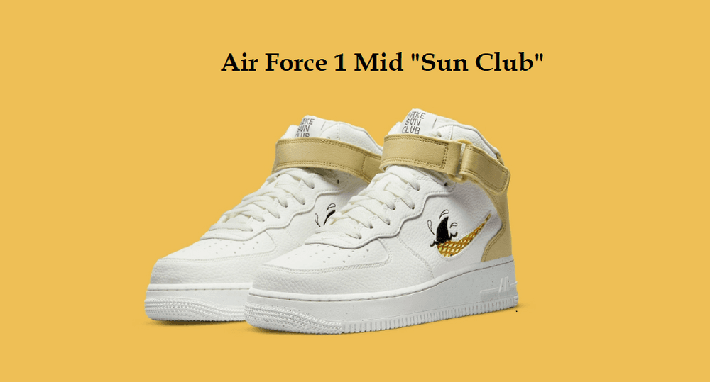 Lại xuất hiện thêm một biến tấu khác đến từ logo Nike xuất hiện trên Air Force 1 Mid “Sun Club”??