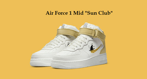 Lại xuất hiện thêm một biến tấu khác đến từ logo Nike xuất hiện trên Air Force 1 Mid “Sun Club”?? | KICKSPLANET