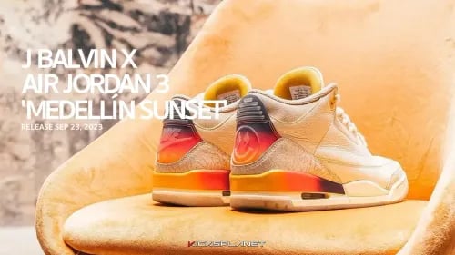 Siêu phẩm J Balvin x Air Jordan 3 "Medellín Sunset" ấn định ngày ra mắt | KICKSPLANET