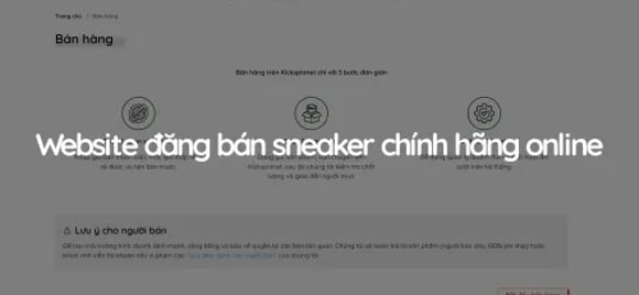 Website đăng bán sneaker chính hãng online | KICKSPLANET