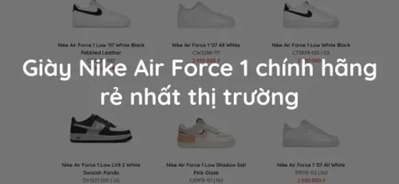 Giày Nike Air Force 1 chính hãng rẻ nhất thị trường | KICKSPLANET
