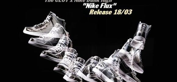 The CLOT x Nike Flux Dunk xuất bản mẫu giày siêu bóng bảy | KICKSPLANET