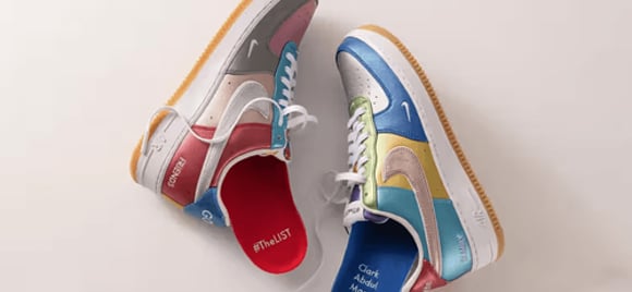 Những hình ảnh chính thức đầu tiên của phiên bản DJ Clark Kent x Nike Air Force 1 Low "The List | KICKSPLANET
