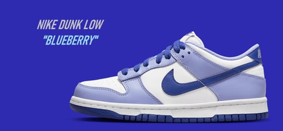 Nike công bố phát hành The Kids Nike Dunk Low “Blueberry” ! | KICKSPLANET