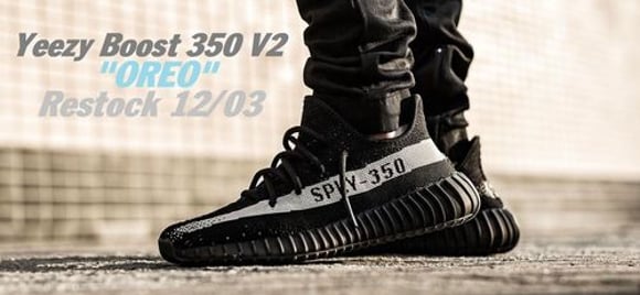 Yeezy Boost 350 v2 “Oreo” restock vào ngày 12/03 | KICKSPLANET