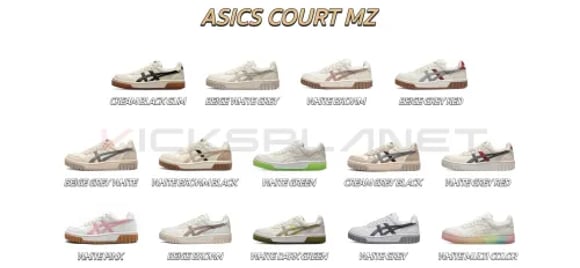 Tổng hợp bảng màu của Asics Court MZ | KICKSPLANET