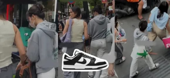 LISA - BLACKPINK mang Dunk Low 'Panda' dạo phố Sài Gòn | KICKSPLANET